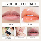 24K Gold Foil Vitamin E Lip Balm Crystal Jelly Lipstick,Moisturizing Lip Care for Dry Lips,Long-Lasting Hydrating Tint mbzr