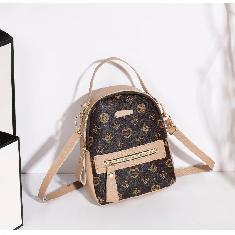 Women's Floral PU Leather Fashion Backpack & School Bag