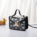 Womens Diagonal Straddle Shoulder Bag Cute Print Small Square Bag Popular Fashion Transparent Crossbody Bag mbzr