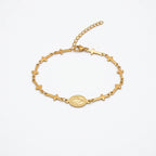 Women's stainless steel 18K gold bracelet that does not fade for a long time   fashionable heart shaped cross and starfish bracelet   luxury