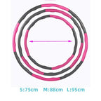 Removable Sports Hoops for Women, Fitness Circle, Rainbow Ball, Massage Exercise, Gym Workout, Fitness Equipment, 6 Sections mbzr