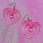 Pink Hollow Design Drop Earrings Cute Style Acrylic Jewelry Daily Wear Accessories Women Fashion Gift mbzr
