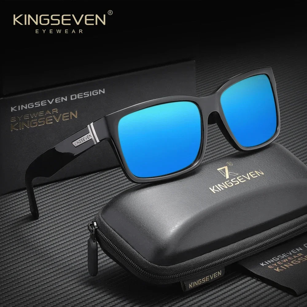 KINGSEVEN Square Frames Fashion Sunglasses For Women Men Driving Polarized UV400 Glasses Outdoor Protective Sports Eyewear