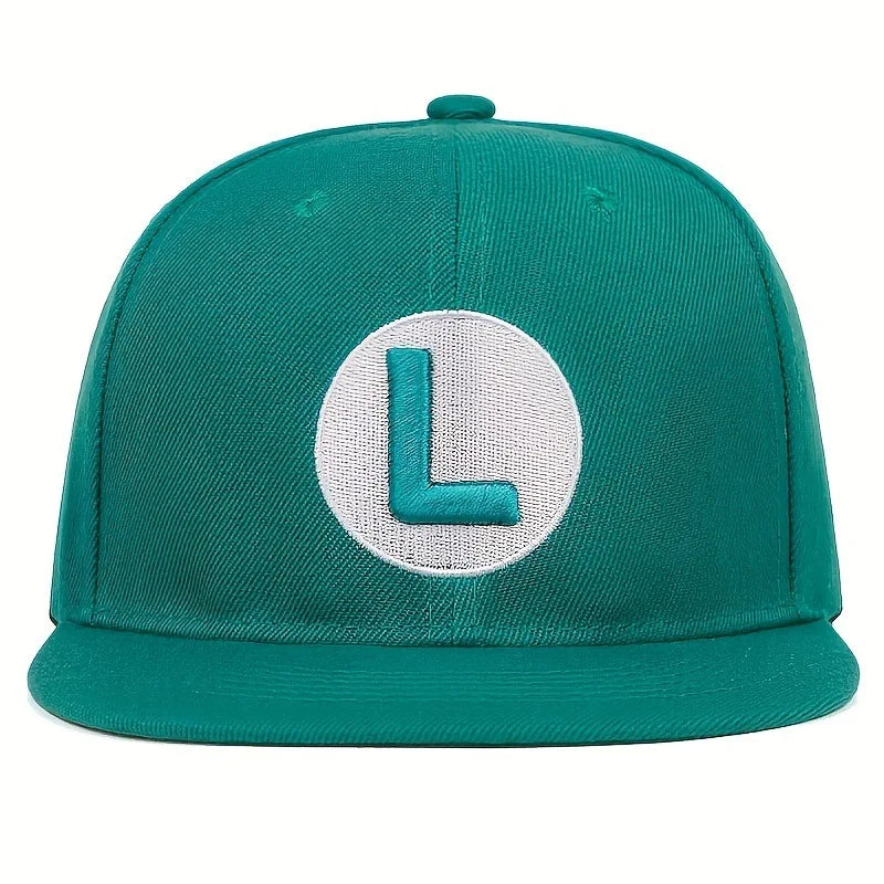 Super Mario Bros Luigi Cap Hat Adjustable  Cosplay Embroidery Accessories Baseball Cap
