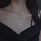Fashion Necklace Star Moon Tassel Pendant Rhinestones Clavicle Chain Choker Collares Wedding Jewelry Accessories for Women