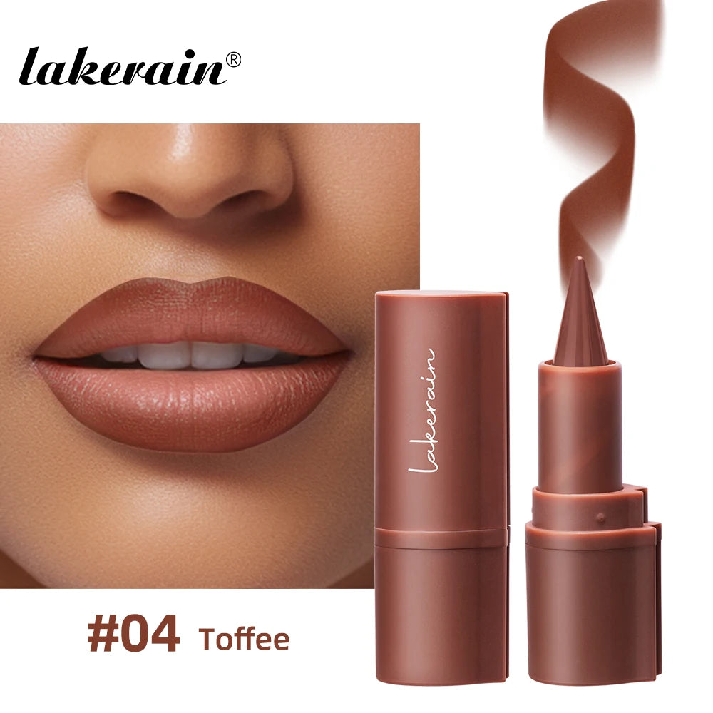 Liner Lipstick 6Colors Matte Black Brown Velvet Lipstick Waterproof Non Sticky Contouring Tint Lipliner Crayon Lip Makeup mbzr