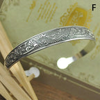 Retro Opening  Bracelet Jewelry Vintage Tibetan Silver Totem Carved Bangle Cuff