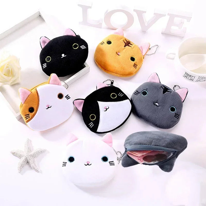1PC Cute Coin Purse Zipper Change Purse with Keychain Small Headphone Lipstick Bag Mini Wallet Money Bag
