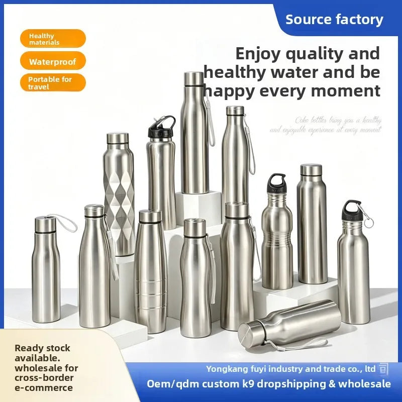 Stainless Steel Metal Water Bottle 33ozSports Water Bottle Single Wall Cold Water Bottle Reusable Leakproof Stainless Steel mbzr