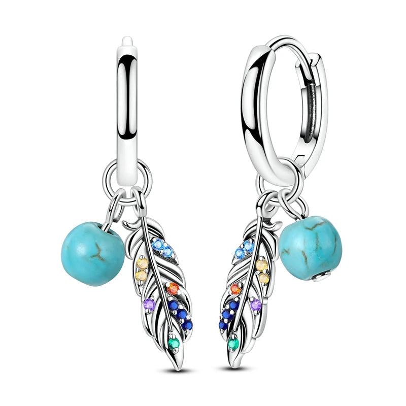 Sterling Silver Hoop Earrings Hypoallergenic Zirconia Women mbzr