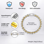 Vnox Trendy Strap Chain Bracelets For Men Boys Stainless Steel Links Thick Wtach Band Wristband Punk Hand Jewelry