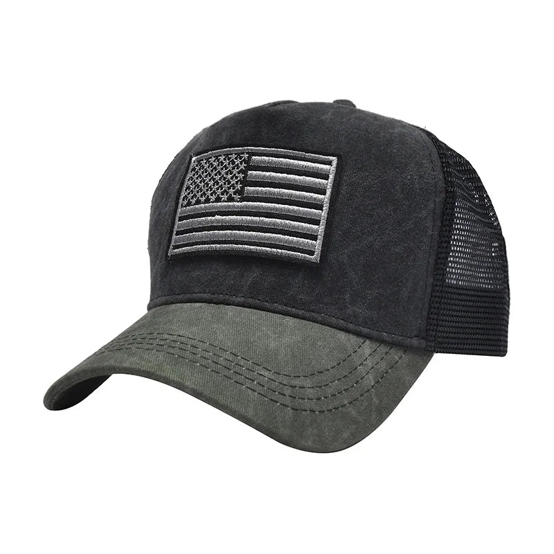 Fashion Cotton Tactical Fashion Baseball Cap Usa American Flag Outdoor Unisex Hats