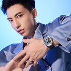 Mark Fairwhale Fashion Large Tonneau Case Man's watch Quartz  Waterproof Luminous Multifunctional Chronograph Sport Watches for man