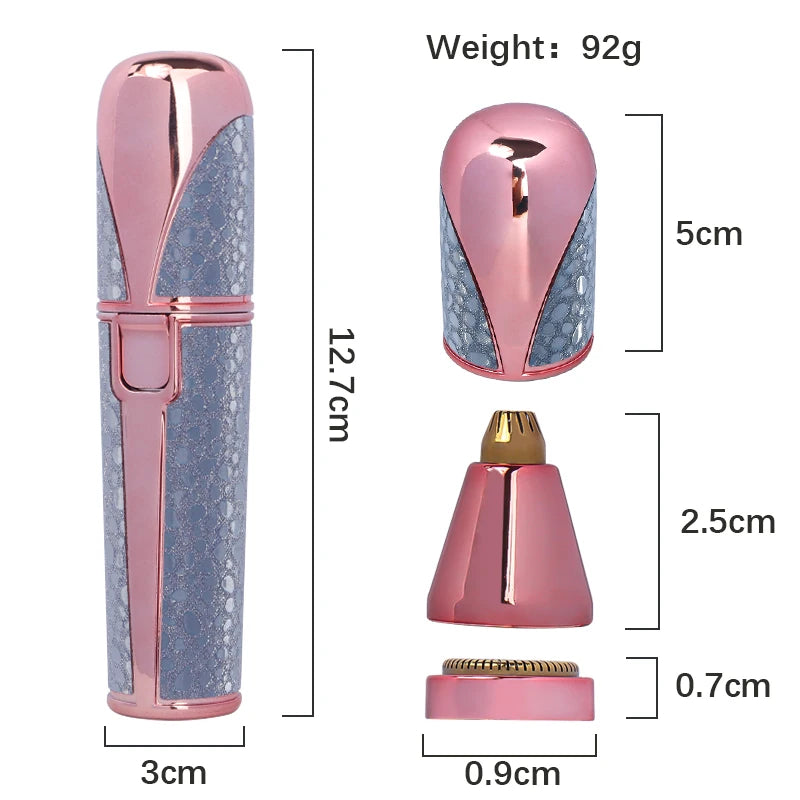 1pcs Usb Electric Eyebrow Trimmer Facial Hair Epilator Eyebrow Razor Women Body Painless Hairs Remover Shaver Eyebrows Profiler mbzr