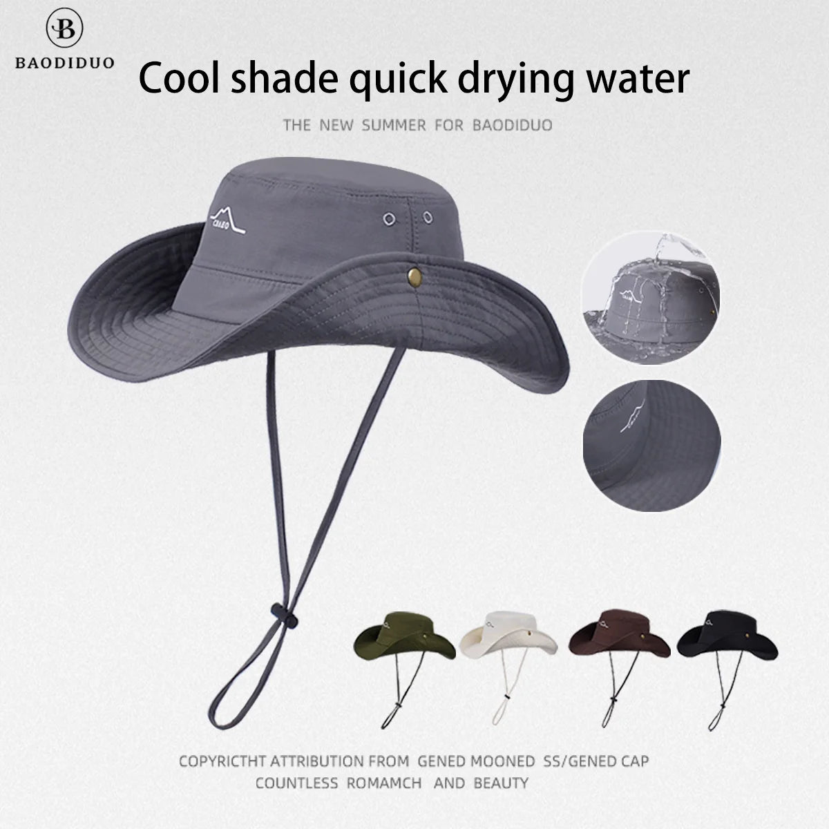 Quick-drying Fisherman Hat Summer Large Overhang Protection Hat Outdoor Mountaineering