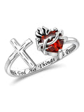 1 PC Fashion Cubic Zirconia Cross Ring For Women For Wedding Engagement Party Jewelry Valentine's Day Gift Artificial Zircon Rings