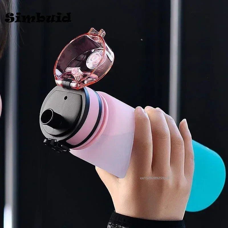 1 Liter Large Capacity Sports Water Bottle Leak Proof Colorful Plastic Cup Drinking Outdoor Travel Portable Gym Fitness Jugs mbzr
