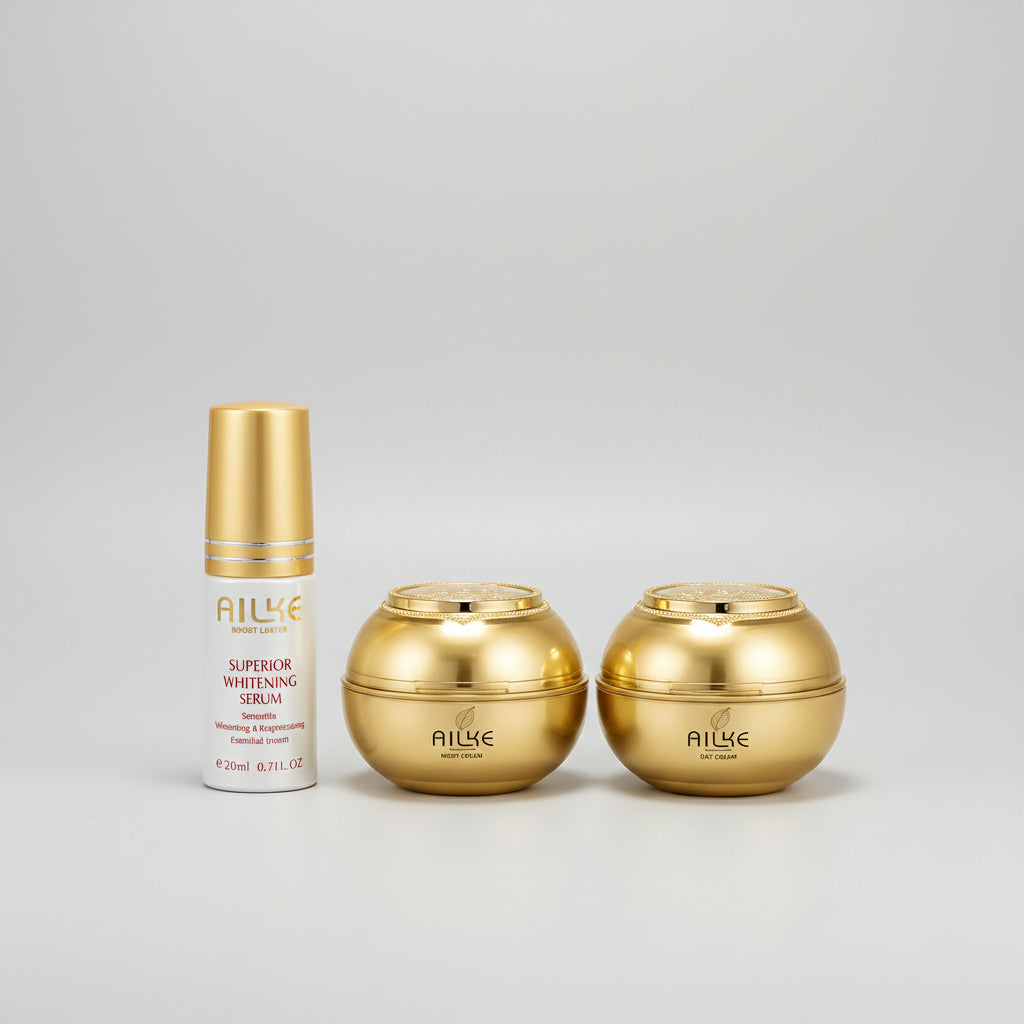 AILKE Whitening Face Care Set, Moisturizing, Brightening, With Collagen Vitamin C, Even Skin Tone, Suitable for Men and Women mbzr