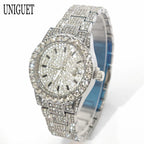 Hot Fashion Luxury Brand UNIGUET Womens Watch Elegant Pink Diamond Small Dial BlingBling Quartz Ladies Mini Iced Wristwatch Gift mbzr