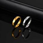 Vnox Simple Solid Color Stainless Steel Engagement Rings for Men, Elegant 4mm Wide Size 6-12 Wedding Band Anniversary Gifts New