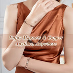 Vintage Copper Magnetic Bracelets for Men and Women Elegant Leaf Heart Bracelet Jewelry
