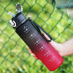 Large-Capacity 800ml Sports Water Bottle with Straw & Scale for Outdoor Fitness Camping Travel Car Bicycle mbzr
