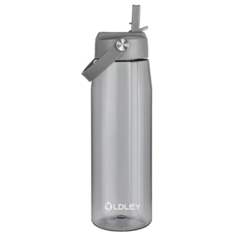 32 oz Water Bottle with Straw, Leakproof Sports Water Bottle with Carry Strap, BPA-Free Large Water Bottles for Home, Travel, S mbzr