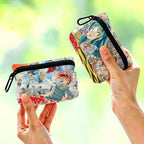 Classic Romantic Anime U-Urusei Y-Yatsura Oxford Coin Wallet Detachable Carabiner Hook Compact Storage Bag For Outdoor Shopping