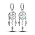 MULA Earrings 925 Sterling Silver Dreamcatcher Snake Bone Drop Earrings For Woman Ladies Wedding Engagement Party Jewelry Gift