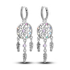 MULA Earrings 925 Sterling Silver Dreamcatcher Snake Bone Drop Earrings For Woman Ladies Wedding Engagement Party Jewelry Gift