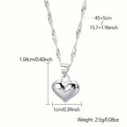 1 S925 sterling silver necklace with heart pendant - long lasting, safe for sensitive skin, nickel free, perfect for daily wear, a great gift for loved ones
