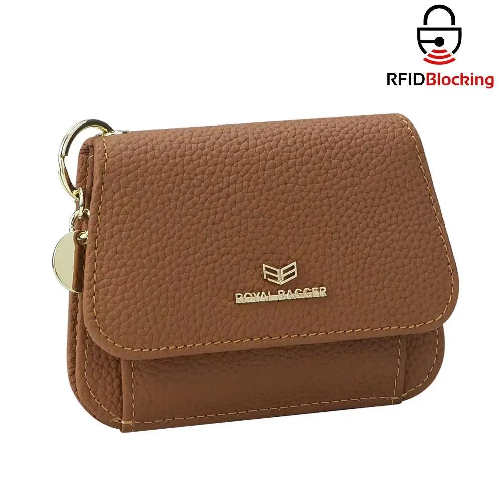 Royal Bagger Womens Wallet Small Rfid Ladies Compact Bifold Leather Vintage Coin Purse Kiss Lock Trifold Purse Magnetic Opening mbzr