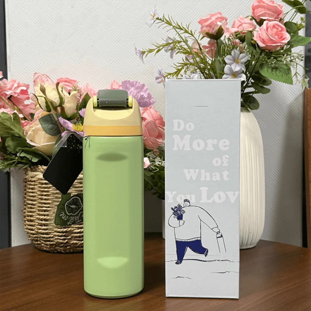 24Oz/32Oz Stainless Steel Water Bottle With Straw For Sports, Travel, And School Sports Water Bottle, Keeps Water Warm For Over mbzr