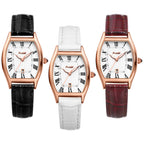 Waterproof Women Watch Leather Strap Roman Numeral scale Quartz Watch Rectangular Women's Fashion Exquisite Small Watch mbzr