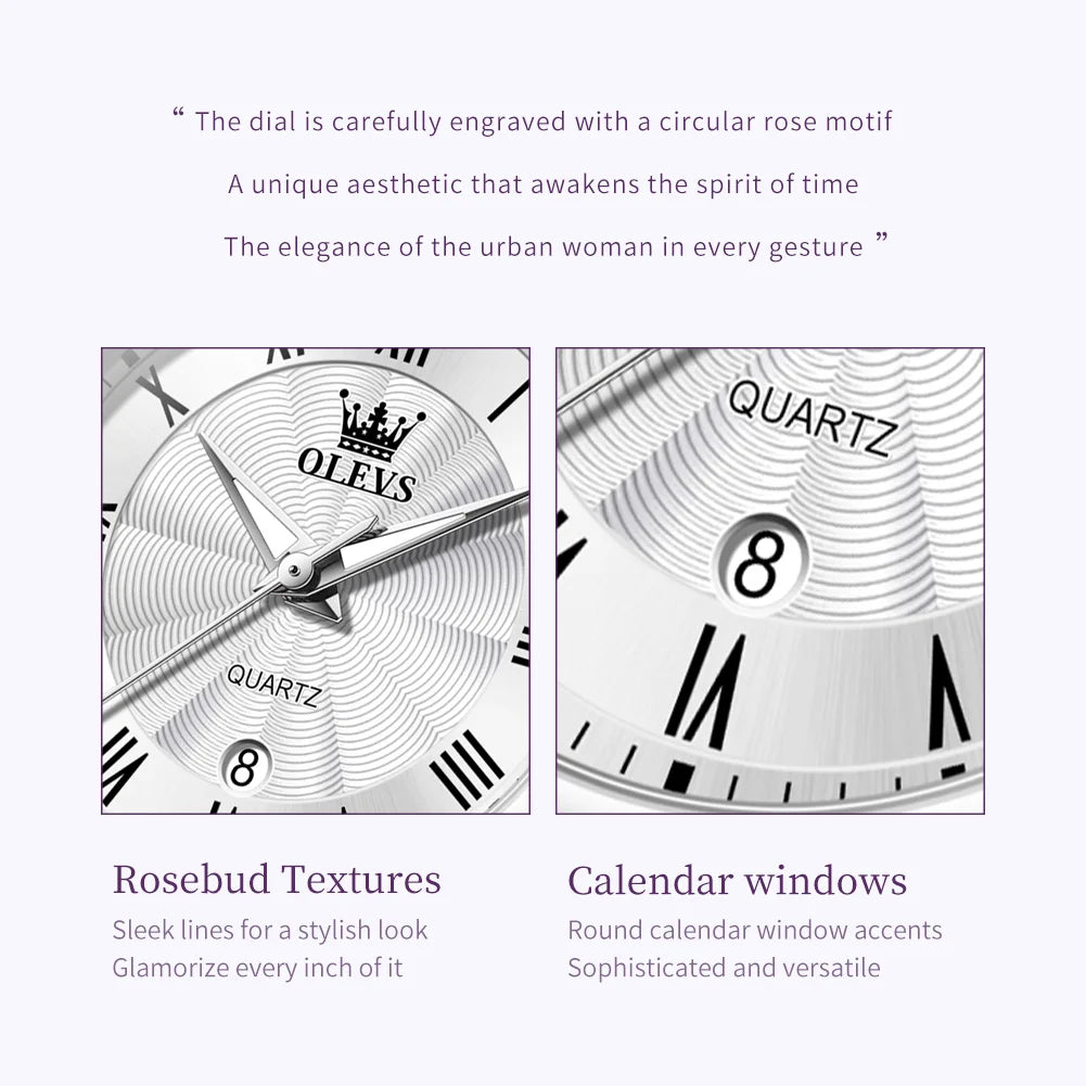 OLEVS 5608 Women Fashion Watch Stainless Steel Calendar Night Light Watch Original Brand Elegant Women Quartz Watch Reloj Mujer mbzr
