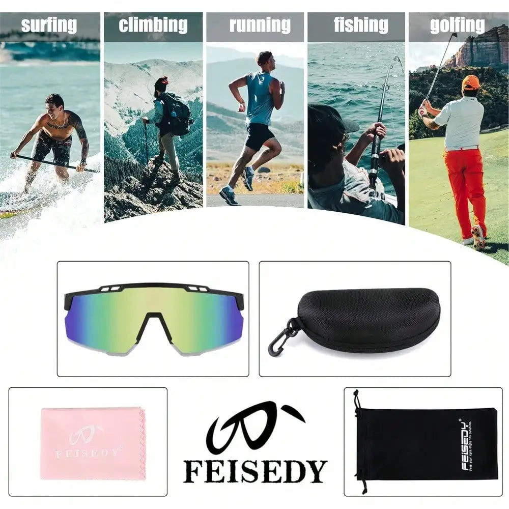 UV400 Sport Sunglasses for Golf, Fishing & Cycling