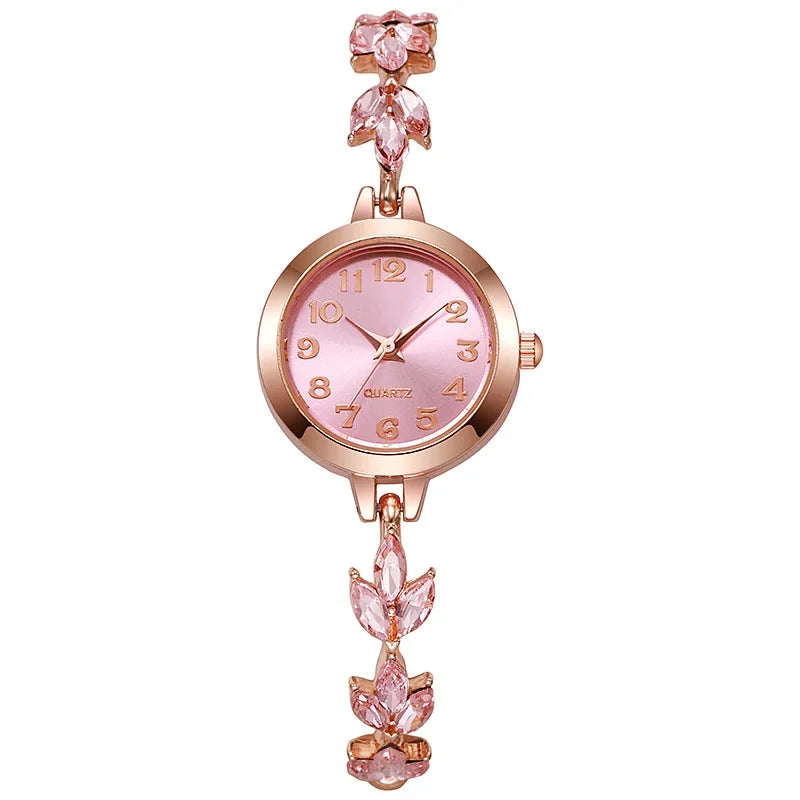 Elegant Women Watches Luxury Rhinestone Bracelet Bracelet Quartz Watch Reloj Mujer Girls Clock Gift（Without Box） mbzr