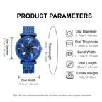 Ladies Rose Gold Rotating Dial Quartz Watch with Zircon, Stylish Luxury Design, Elegant and Fun, Perfect for Daily Wear mbzr