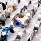 Fashion Jewelry Wholesale 100pcs/Lots Stainless Steel Rings Party Gift Wedding Rings Mix Style Mens Womens Rings