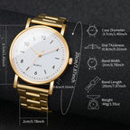 Arabic Dial Women Watch & Bracelet Set