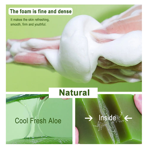 AILKE Aloe Vera Whitening Soap, Remove Acne, Spots, Skin Radiant, Improve Skin Luster, Vegan Bath Wash for All Skin Types, 200g mbzr