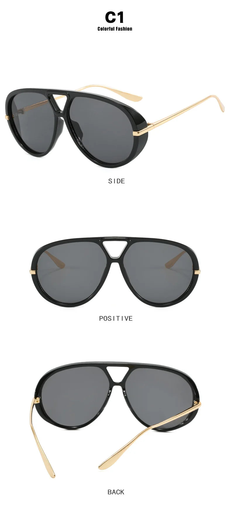Vintage Oversized Sunglasses Women Retro Brand Big Frame Sun Glasses Female Black Yellow Ins Style Square Glasses Oculos De Sol mbzr