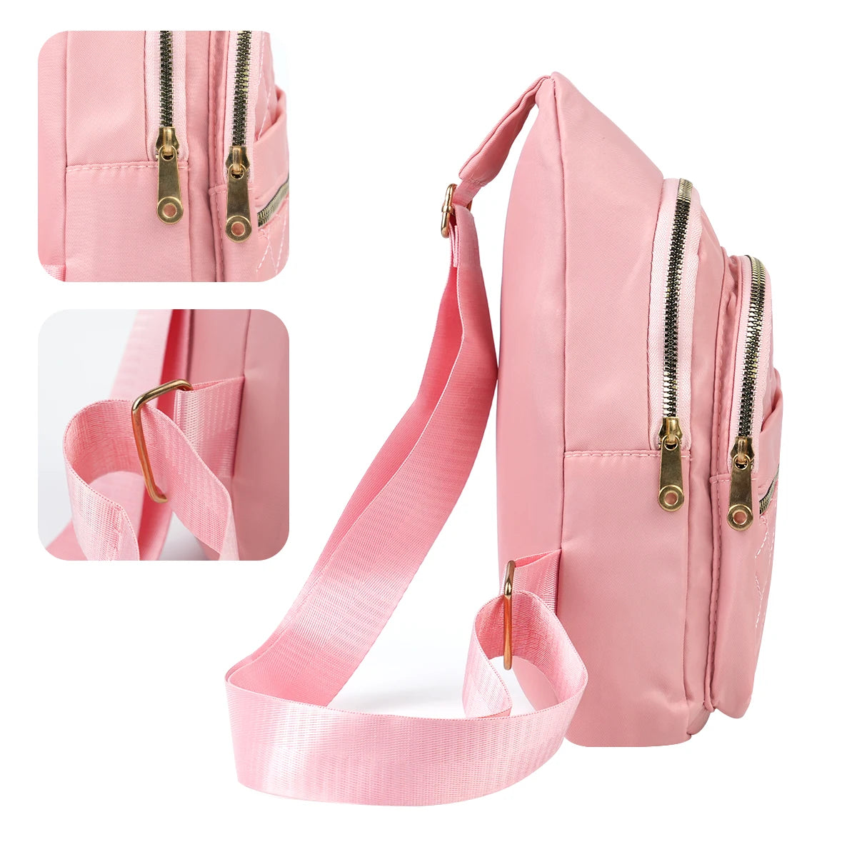 Adjustable Quilted Sling Backpack Outdoor Travel Bag For Men Women Casual Crossbody Small Sling Backpack Sling Bags