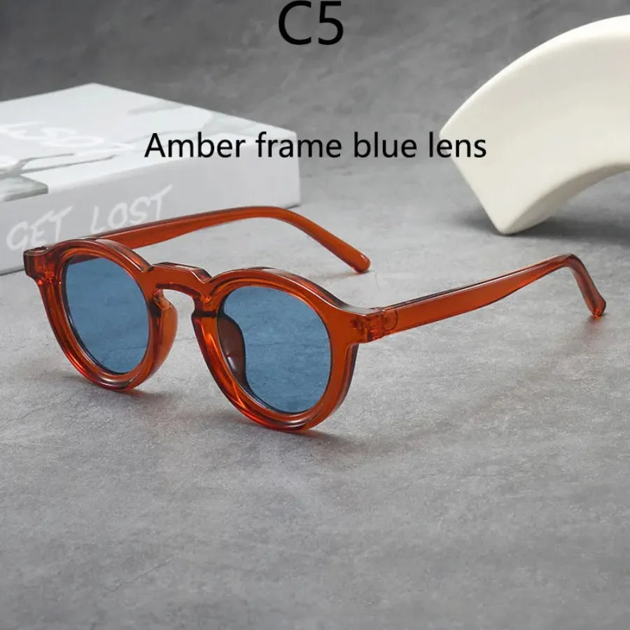 2025 Retro Thick Framed Oval Sunglasses For Men American Style Gray Eyewear Retro Leopard Print Glasses UV400 Prescription