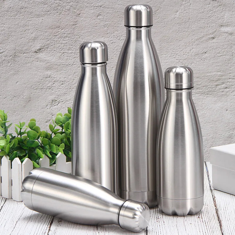 Stainless Steel Water Bottle 1 Liter Free Shipping Items, Drink Bottle for Sport Travel Cups,  500 750 1000ml Water Bottles mbzr