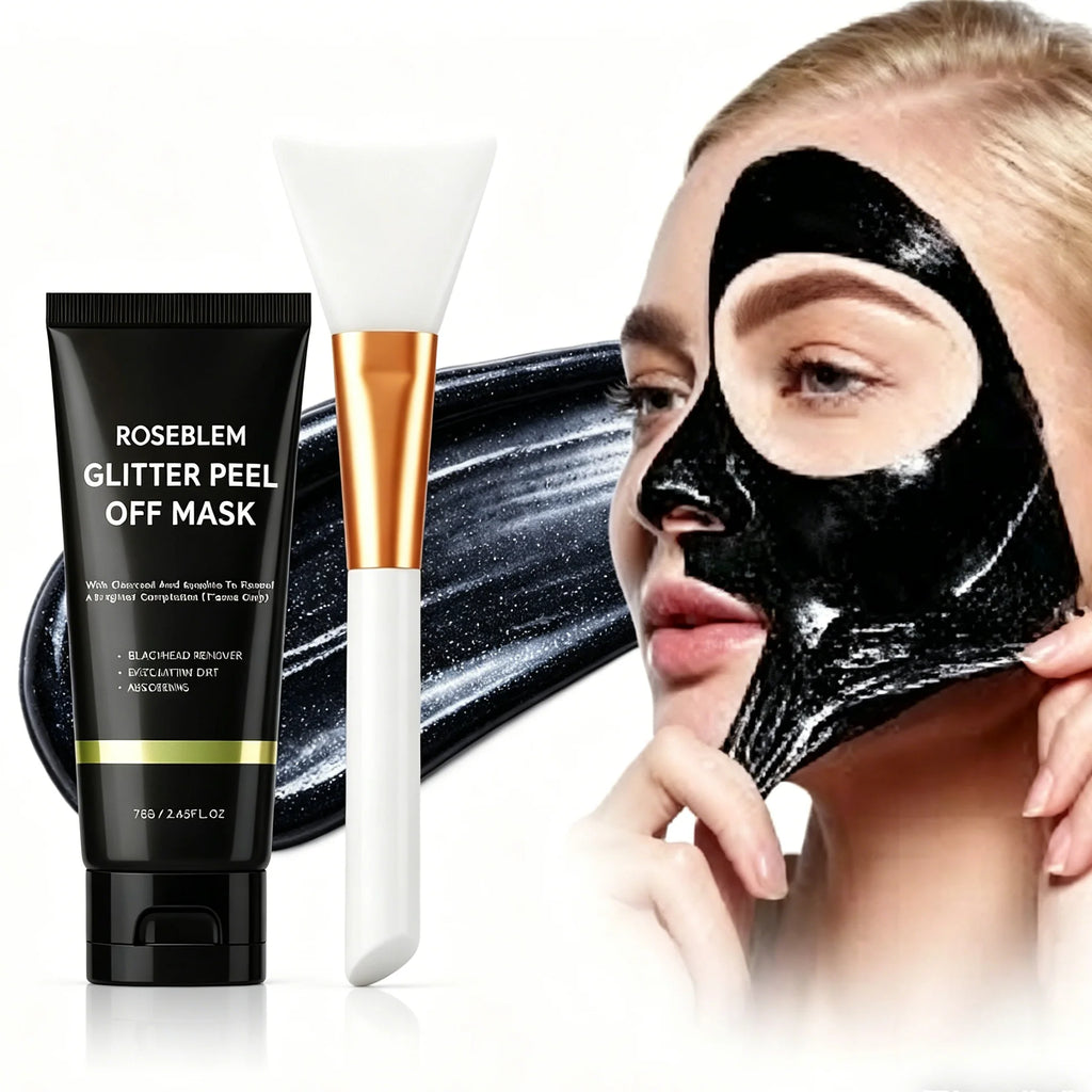 Natural Charcoal Blackhead Peel-Off Mask, Deep Cleansing, Oil Control, Suitable for Oily Skin, Unclogs Pores, Brightens Skin mbzr