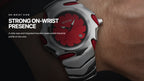 DENVOSI Futuristic Sport Watch Irregular Shark Wave Design Analog Quartz Metal Band for Men and Women