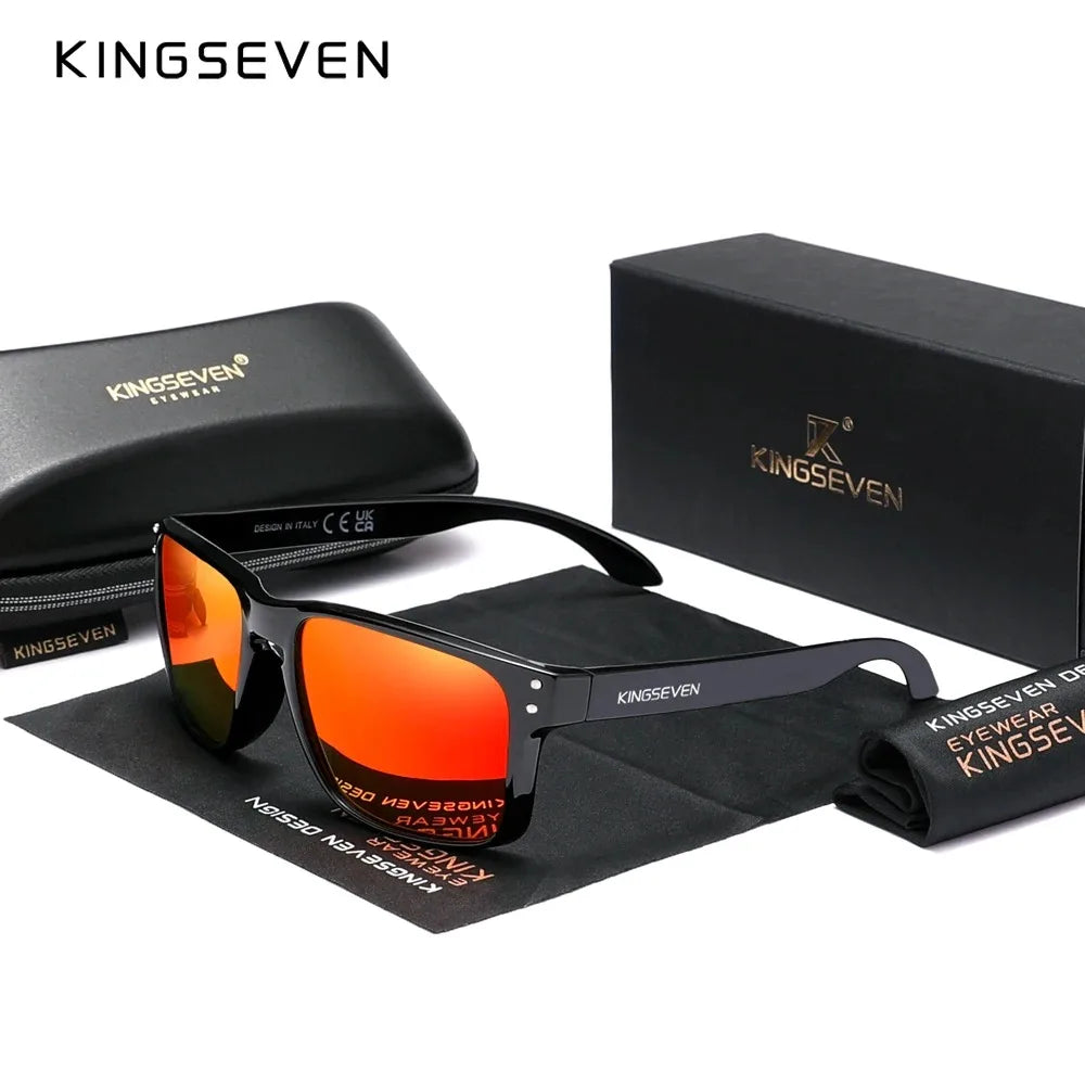 KINGSEVEN Rectangle Retro TR90 Polarized Sunglasses Cycling UV400 Climbing Anti-glare Outdoor Sports Eyewear