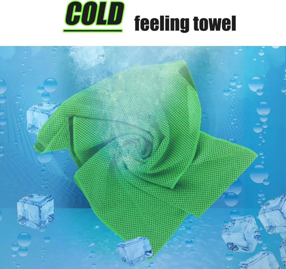 Cooling Towels (40"x12", Pack of 30) for Neck & Face, Hot Weather Sports, Gym, Yoga, Travel & More mbzr