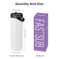 12/25 Pack 20OZ Sublimation Blanks Tumbler, Vacuum Flap With Flip nozzle, Perfect for Fitness Travel and Sports water Bottles mbzr